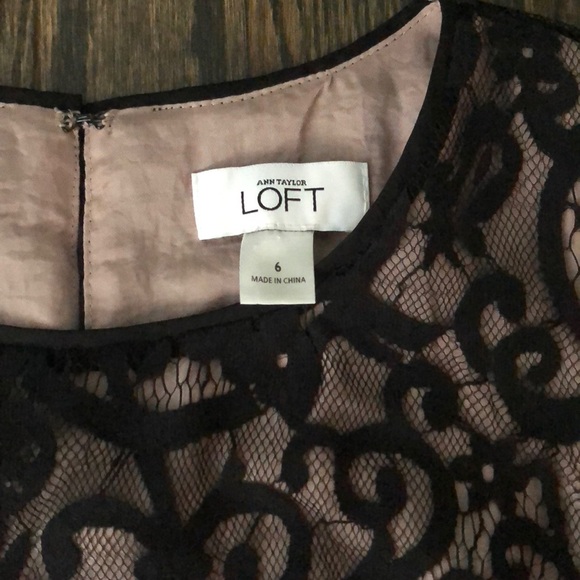 LOFT - Black and nude lace dress. Size 6. - Picture 2 of 4